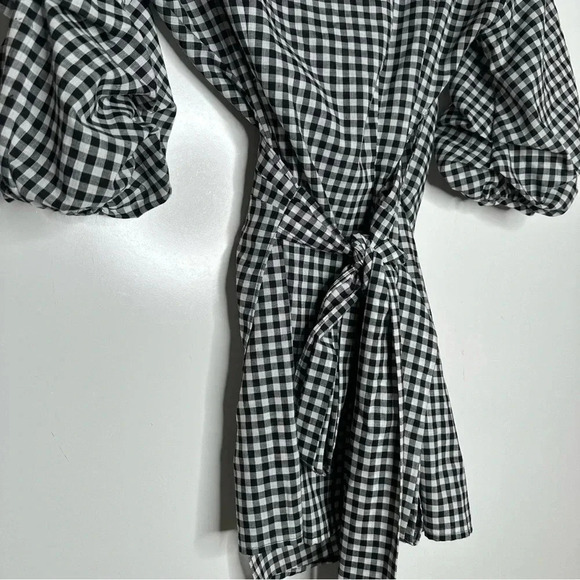 Lovers + Friends Gabriel Ruched Sleeve Wrap Mini Dress Size XS - Picture 7 of 10
